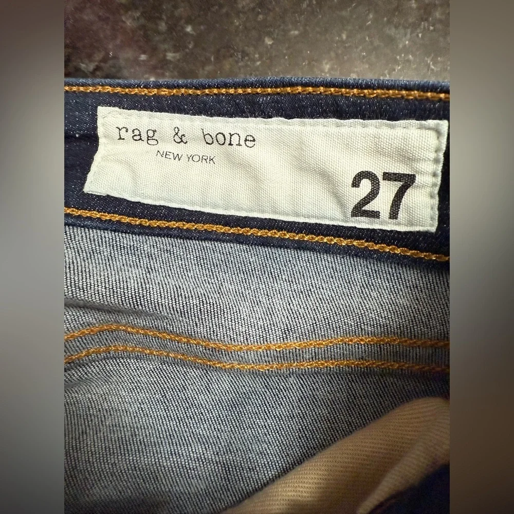 Rag & Bone Nina High Rise Skinny in Clear Coat Dark Blue Stretch Jeans 27 - Picture 3 of 6
